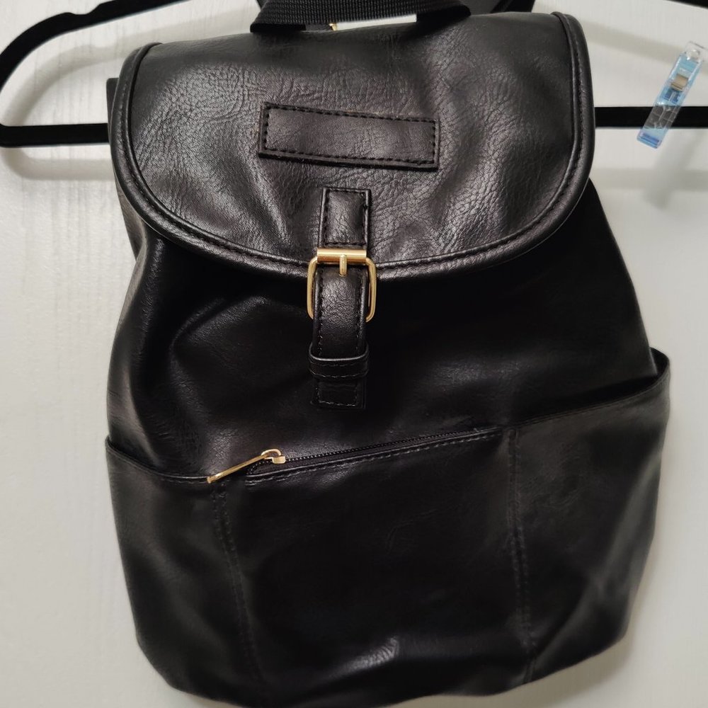 Faux Leather Backpack